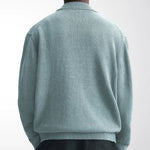 Mens Casual Knitted Cardigan Long-sleeve Sweater