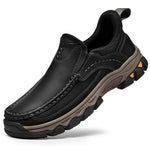Mens Casual Leather Shoes With Thick Soles