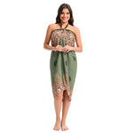 Springsummer One-piece Casual Sarong Resort-style Floral Skirt