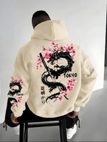Fashionable Printed Hooded Casual Mens Sweatshirt