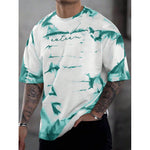 Mens Printed Crew-Neck Short-Sleeve Top