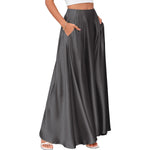 Elegant High-quality Satin A-line Skirt For Women