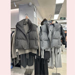 Stand-collar Sleeveless Womens Outerwear Vest Casual Waistcoat