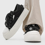 2026 New Spring Couple Canvas Skate Shoes, Toe-cap Height-increasing Casual Sneakers For Students & Men