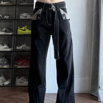 Mens American-style High-street Jeans Loose-fit Slimming Straight-leg Design