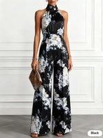 Sleeveless High Waisted Wide Leg Jumpsuit