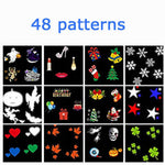 48 Pattern Christmas Projector Laser Light Snow LED Lamp Landscape Garden XMAS