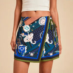 Fashionable Minimalist Casual Printed High-waisted Shorts