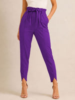 Stylish High-waisted Solid-color Versatile Chic Casual Womens Pants