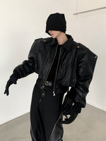 Thickened Short Design Leather Jacket