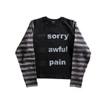 Long-sleeve Crewneck Striped Sweatshirt