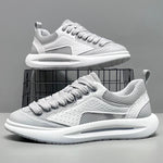 2026 New Summer Men's Mesh Breathable Skate Shoes, Thick Sole Trendy Casual Sports Mesh Sneakers For Young Men & Travel