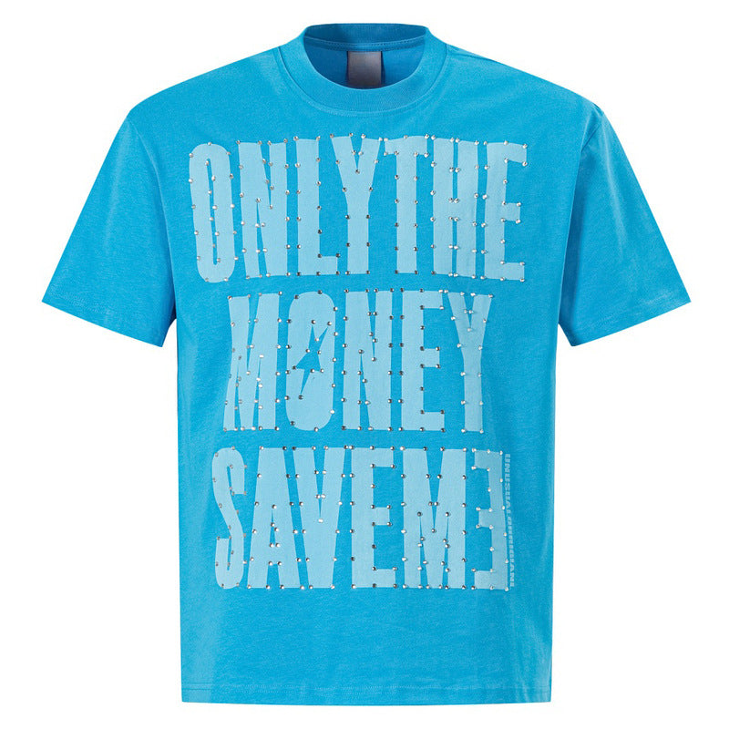 American-style Retro Letter-printed Short-sleeve Summer Streetwear
