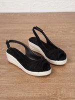 Platform Espadrille Sandals With Ankle Strap