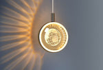 Bedroom Bedside Nordic Interior Carved Earth Bar Jellyfish Crystal Chandelier