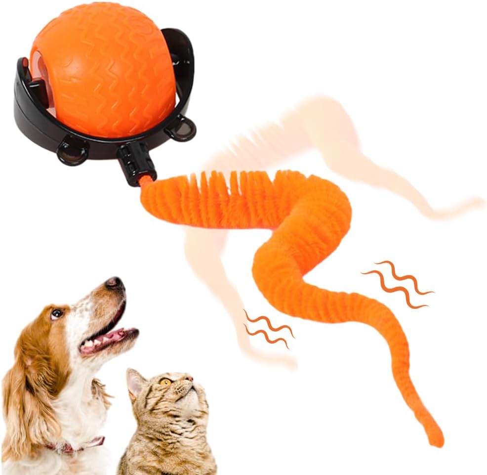 Interactive Cat Ball Toy, New Cat Ball Toys With Cord Mouse, Smart Self Rolling Cat Toys For Bored Indoor Cats, Automatic Moving Peppy Pet Ball