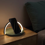 Home Desk Lamp Wireless Charging With Holder Home Desktop Mobile Phone Wireless 10W Fast Charger Multi-Function Bluetooth Speaker Mobile Phone Wireless Charging Dedside Night Light Mobile Phone Holder