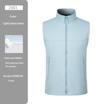 AutumnWinter Patchwork Softshell Jacket With Stand Collar Vest