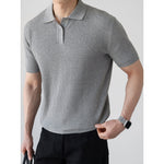 Men's Polo Knitted Short-Sleeve T-Shirt