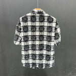 Chanel-style Mens Short-sleeve Lapel Shirt Summer Casual
