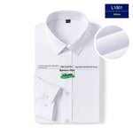 Mens Stretch White Long-sleeve Shirt