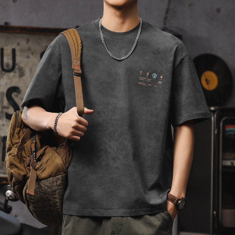 American-style Versatile Mens Short-sleeve T-shirt