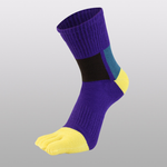 Sports mid-tube five-finger socks-red-cotton-1 pair