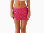 Women's European And American Hot-stud Sequin Mesh Skirt