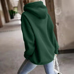 Womens Casual Fashionable Loose-fitting Hooded Sweatshirt