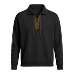 Mens Fashion Solid-Color Long-Sleeve Loose-Fit Sweatshirt