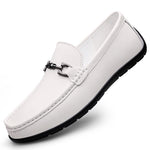 Mens Cowhide Soft-soled Casual Loafers