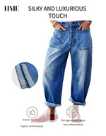 Non-leather Loose Curved Knife Pants