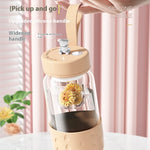 Tea Water Separation Magnetic Glass Water Cup Sealed Without Leakage Glass Tea Water Cup Infuser Tumbler Drinkware Water Bottle With Tea Filter