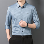 Long-sleeved Striped Mens Shirt