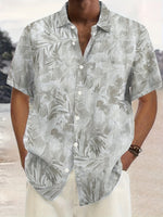 Mens Water Ripple 3D Printed Lapel Personalized Short Sleeve