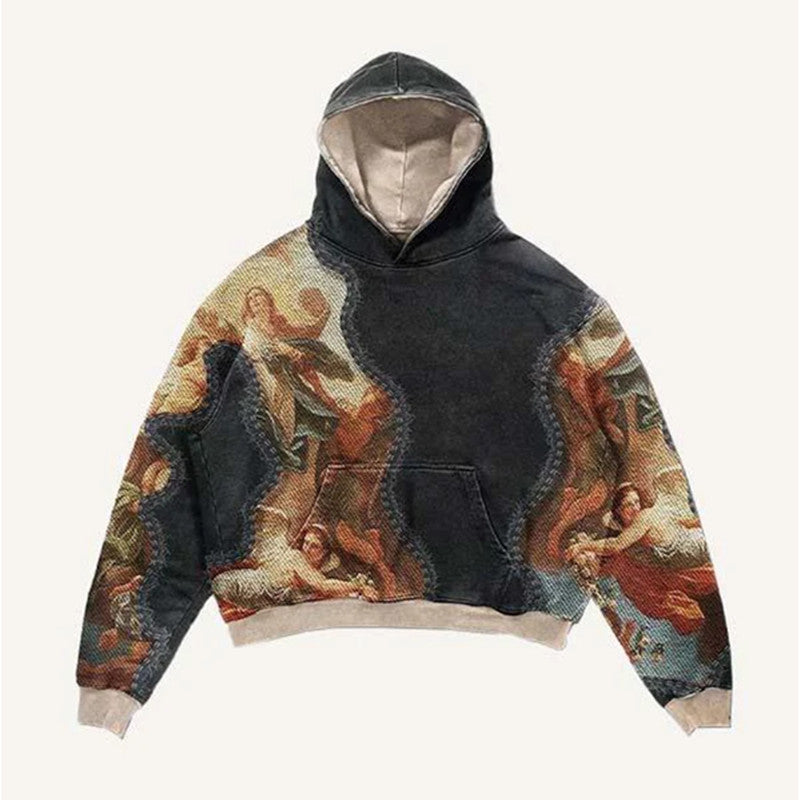 Cross-border Streetwear Hoodie Retro High-street Sweatshirt Gothic E-commerce Harajuku Y2K Unisex Hoodie