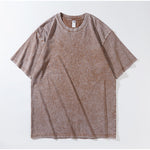Heavy Cotton Washing To Make Old Short Sleeves