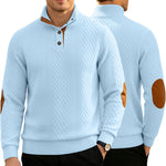 Mens Jacquard Crew-neck Long-sleeve Sweater
