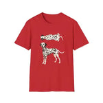 Mens Comfortable Versatile Dalmatian-Print Niche-Style T-Shirt
