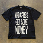 Only Care About Money Printed Couples Loose-fitting Short Sleeves