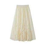 Womens French-style Irregular Ruffle Hem Designer Skirt