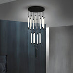 All Copper Duplex Staircase Long Chandelier