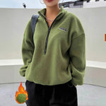 Womens Casual Sweatshirt With Drawstring And Letter