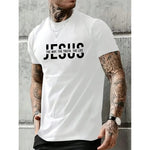 Mens Casual Stylish Printed Short-sleeve Top