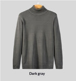 Mens Loose-fitting Warm Turtleneck Knit Sweater