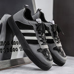 Bestseller Men's Trendy Striped Skate Shoes, Breathable Low-Top Sneakers, Versatile Casual Footwear For All Seasons