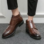 High-Top Pointed Leather Retro Men's Outdoor Casual Martin Boots