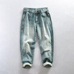 Men's Retro Washed Non-Stretch Jeans