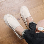 Mens Casual Loafers Traditional Beijing-style Breathable Canvas Shoes