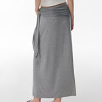 Fake Two-piece Strap-covered Slimming Skirt